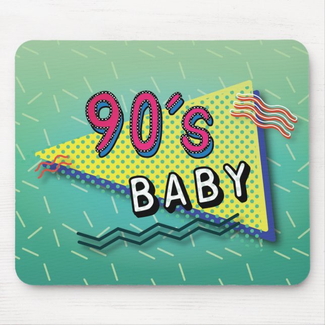 Mousepad Padrão para bebês dos anos 90 (Frente)