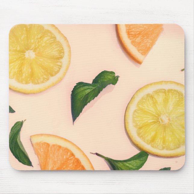 Mousepad padrão pastel de fruta (Frente)