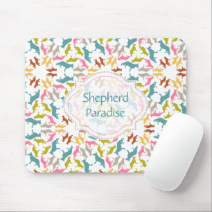 Mousepad Padrão Pastel do Pastor Alemão