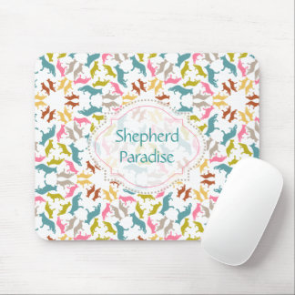 Mousepad Padrão Pastel do Pastor Alemão