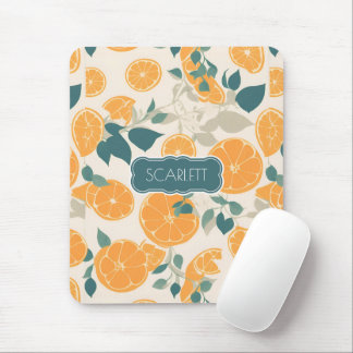 Mousepad Padrão Personalizado Colorido Laranja Retroativo