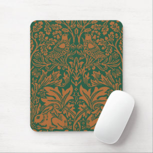 Mousepad Padrão Preto Âmbar Coelho Irmão William Morris