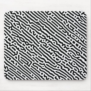 Mousepad Padrão preto e branco