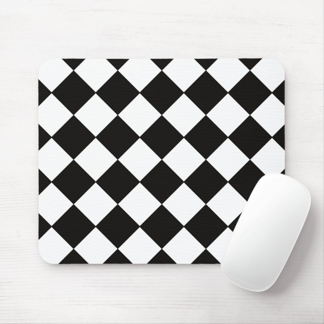 Mousepad Padrão preto e branco (Com mouse)