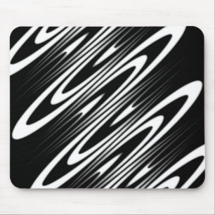 Mousepad padrão preto e branco no tapete de rato