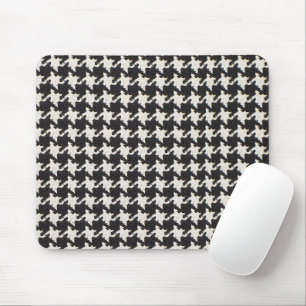 Mousepad Padrão Preto e Branco Xadrez Houndstooth
