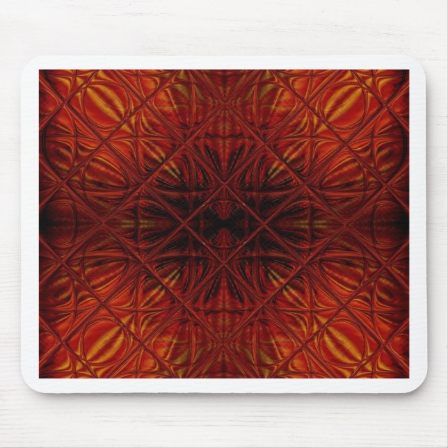 Mousepad Padrão Preto Vermelho Escuro (Frente)