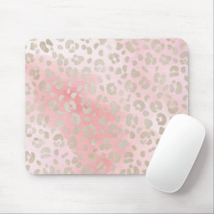 Mousepad Padrão Rosa-Leopardo