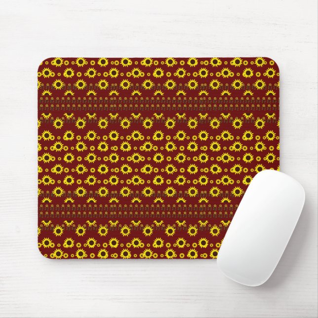 Mousepad Padrão Russo Contemporâneo De Girassol (Com mouse)