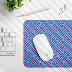 Mousepad Padrão Sayagata, japonês, roxo e azul