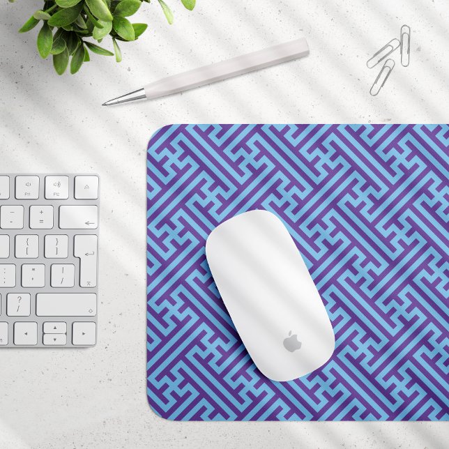 Mousepad Padrão Sayagata, japonês, roxo e azul (Criador carregado)
