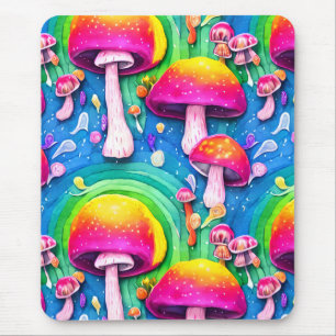 Mousepad Padrão sem costura de cogumelo