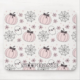 Mousepad Padrão sem costura do Pastel Pink Halloween