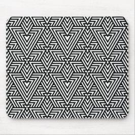 Mousepad Padrão sem costura do triângulo de arte branca e p
