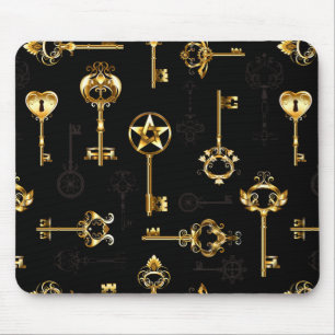 Mousepad Padrão sem falhas com chaves de Ouro