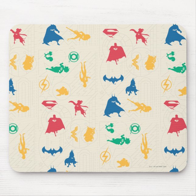 Mousepad Padrão Silhouette da Liga Super-Animais e Justiça (Frente)