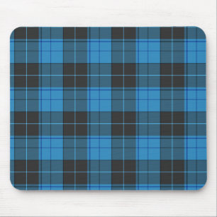 Mousepad Padrão simples de tartan em azul escuro...
