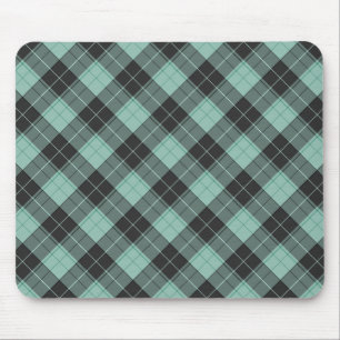 Mousepad Padrão simples de tartan em turquesa