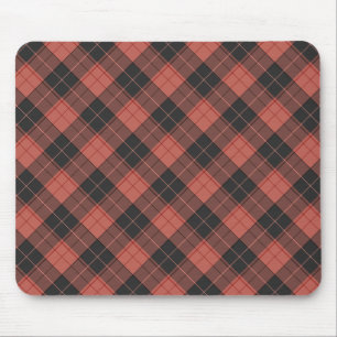 Mousepad Padrão simples de tartan em vermelho