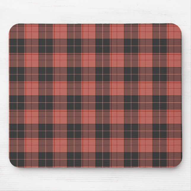 Mousepad Padrão simples de xadrez em vermelho (Frente)