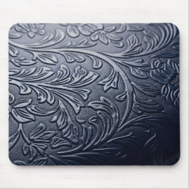 Mousepad Padrão Sofisticado de Pétala de Rosa 3D Azul Escur