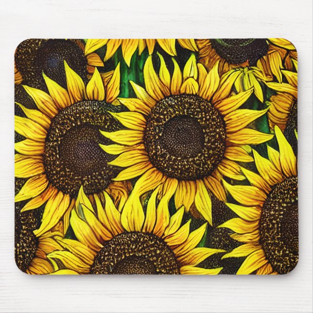 Mousepad Padrão Sunny Large Sunflower (Frente)