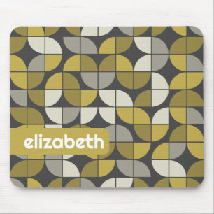 Mousepad Padrão Trendy MCM Half Moon com bloco dourado