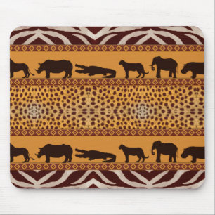 Mousepad Padrão Tribal Moderno de Guepardo Africano Impress