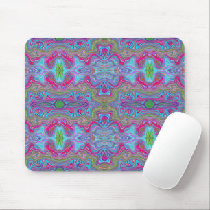 Mousepad Padrão Trippy Multicolorido Azul Céu Ondulado