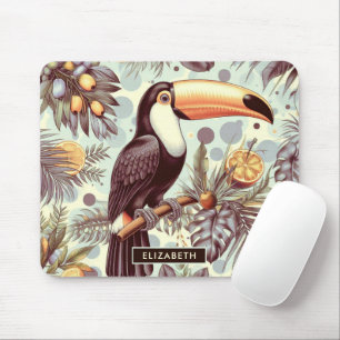Mousepad Padrão tropical Vintage Toucan