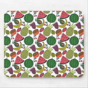 Mousepad padrão uniforme de fruta Padrão da superfície