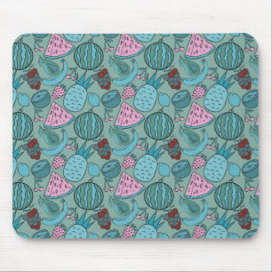 Mousepad padrão uniforme de fruta Padrão da superfície
