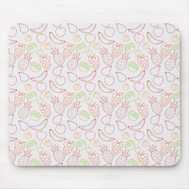 Mousepad padrão uniforme de fruta | Padrão da superfície da (Frente)