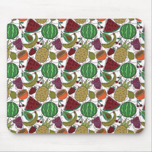 Mousepad padrão uniforme de fruta   Padrão da superfície da