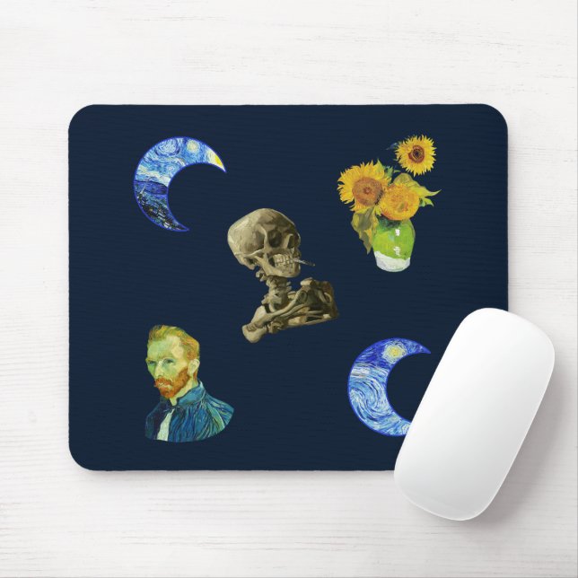 Mousepad Padrão Van Gogh (Com mouse)