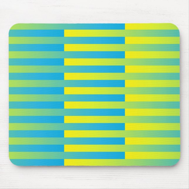 Mousepad Padrão verde amarelo azul riscado (Frente)