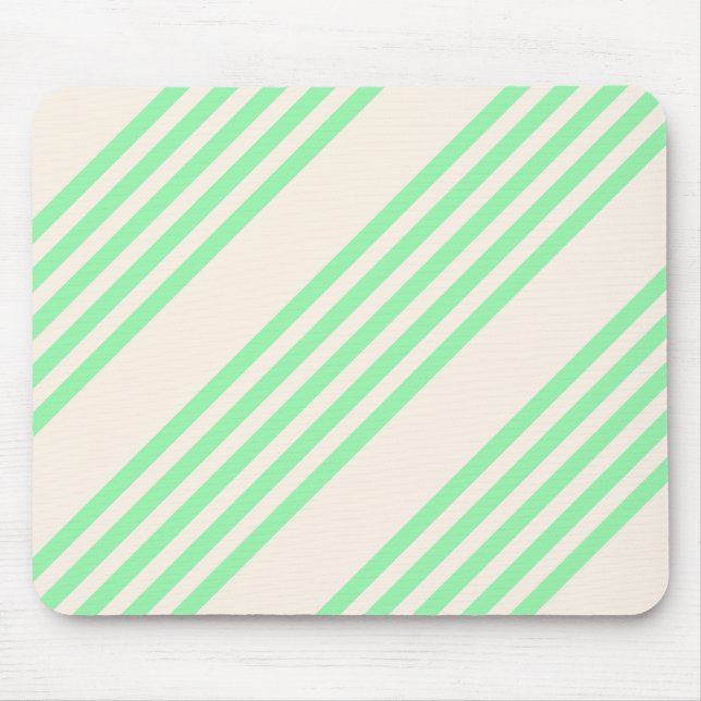 Mousepad Padrão verde e bege de cinco faixas (Frente)