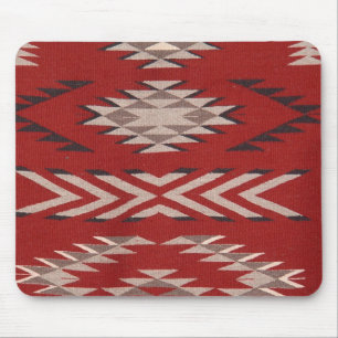 Mousepad Padrão Vermelho Indiano Nativo Americano do Sudoes