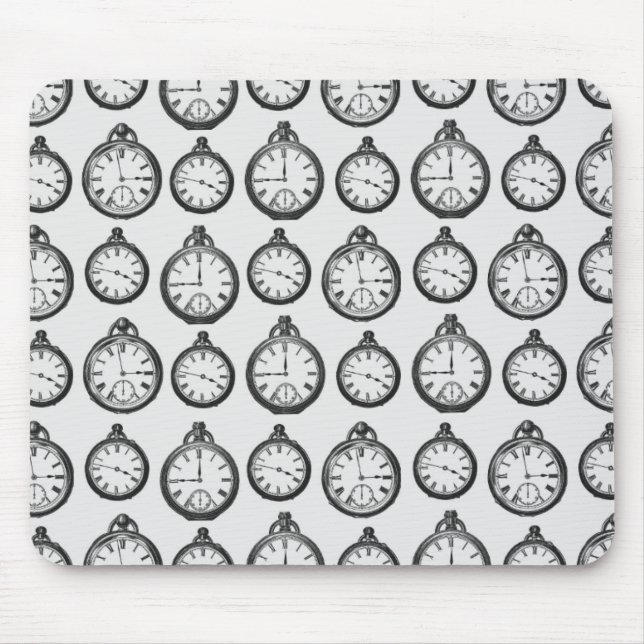 Mousepad Padrão Vintage Pocket Watts (Frente)