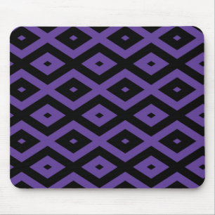 Mousepad Padrão violeta e diamante preto