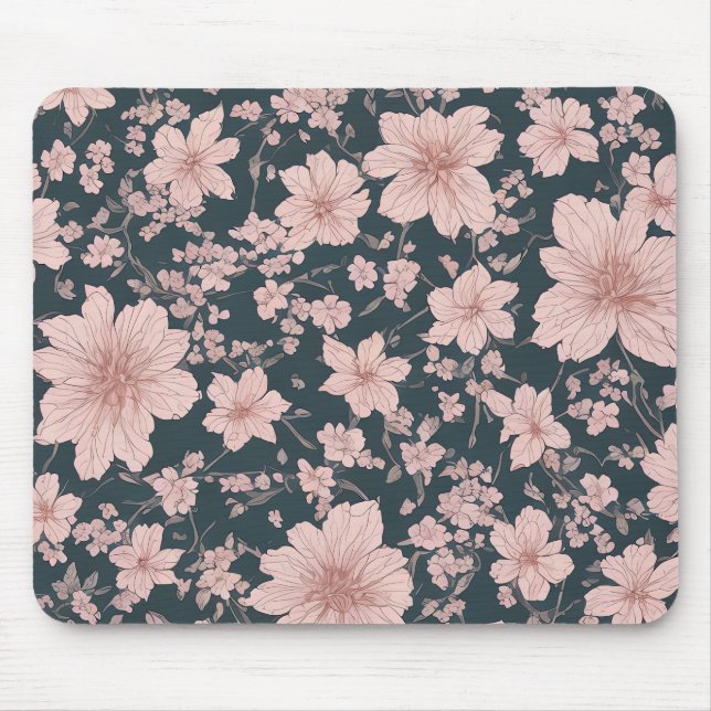 Mousepad Padrão Whimsical Pink Sakura (Frente)