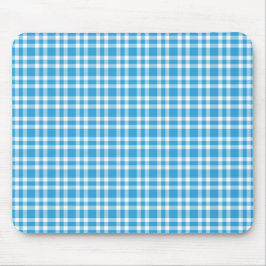Mousepad Padrão Xadrez Azul Branco