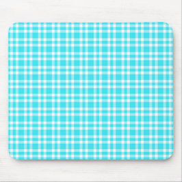 Mousepad Padrão Xadrez Azul Branco