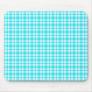 Mousepad Padrão Xadrez Azul Branco