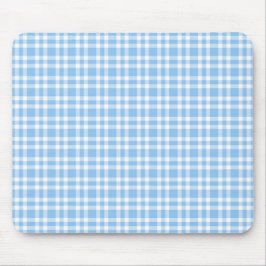 Mousepad Padrão Xadrez Azul Branco