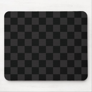 Mousepad Padrão Xadrez Preto Monocromático e Cinza Escuro