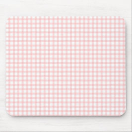 Mousepad Padrão Xadrez Rosa Gingham Retro Fofo