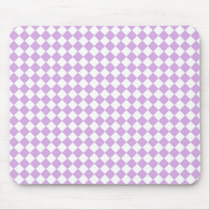 Mousepad Padrão Xadrez Roxo e Branco