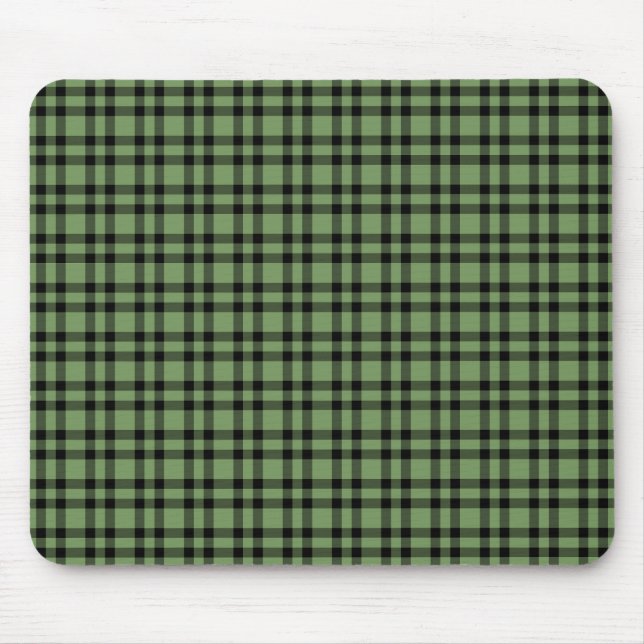 Mousepad Padrão Xadrez Verde e Preto (Frente)