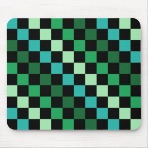 Mousepad Padrão Xadrez Vichy Verde Azul